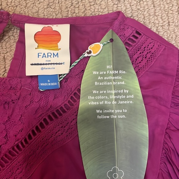 NWT Anthropologie Farm Rio Kelsie Peasant Top Sz Small - Picture 5 of 6